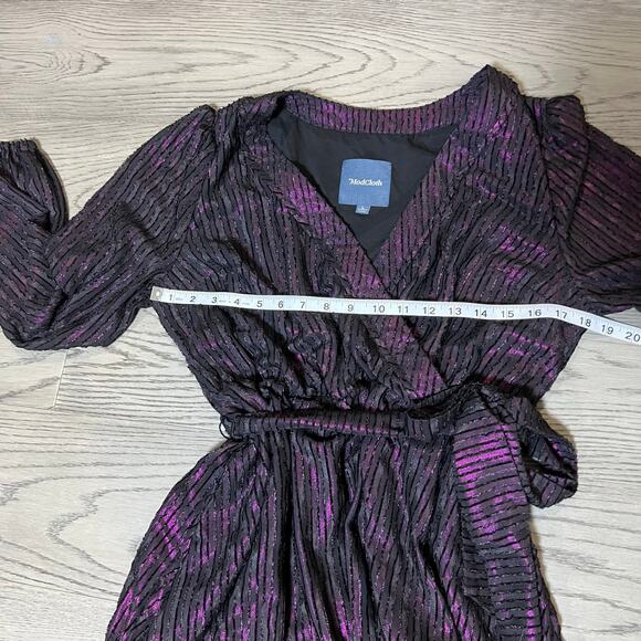 ModCloth Time to Shine Purple Metallic Dress - Picture 7 of 13